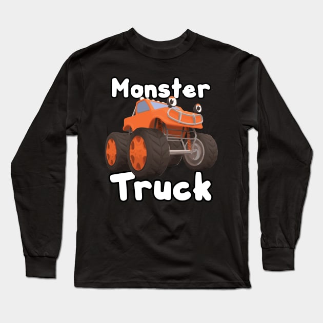 Monster Max Truck Kids Garage Long Sleeve T-Shirt by cowtown_cowboy